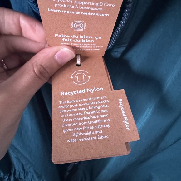 New Tentree Women's Deep Teal Utility Jacket size small - Picture 9 of 12